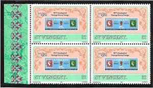 ST.Vincent #600  $1  London '80   (MNH) block CV$1.50