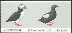 NORWAY #777-8 (H56) Complete Bird Booklet, VF