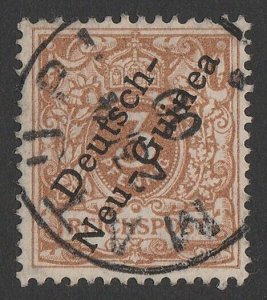 NEW GUINEA - GERMAN 1897 3pf reddish-brown. SG 1b cat £350. Rare. Expertised.