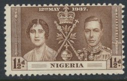 Nigeria  SG 47  SC# 51  MH Coronation 1937 please see scan