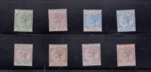 ST LUCIA SG # 43-50 VF-MVLH QUEEN VICTORIA ISSUES CAT VALUE $81+