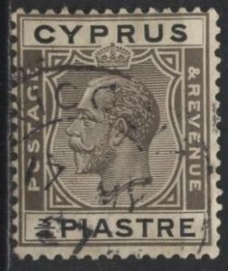 Cyprus 93 (used) ¾pi George V, gray black & black (1925)