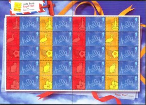 Great Britain 2006 Belgica Birds Soccer Tennis Cats Dogs Smilers Sheet MNH