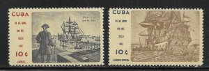 Cuba 709, E32 1962 Stamp Day set MNH