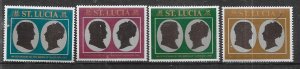 St Lucia #253-256 Napolean & Josephine' (MLH) CV$1.00