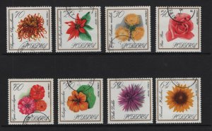 Poland  #1430-1438  cancelled  1966   flowers  2 scans.  9 values