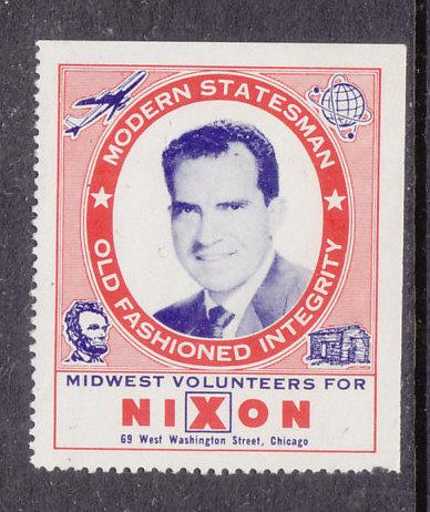 Richard Nixon Campaign Label