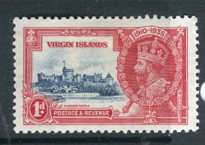 VIRGIN ISLANDS; 1935 early GV Silver Jubilee issue fine Mint hinged 1d. value