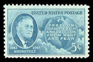 PCBstamps   US # 933 5c FDR & Globe,MNH, (8)