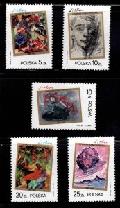 Poland Scott 2707-2711 MNH** Art stamp set
