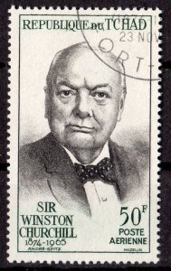 Chad 1965 Sc#C24 SIR WINSTON CHURCHILL Single Fine Used