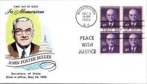 FDC 1960 SC #1172 Fluegel Cachet - Washington DC - Block Of 4 - F75722