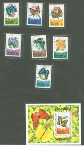 Grenada Grenadines #75-82  Single (Complete Set) (Butterflies)