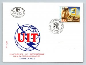 Yugoslavia 1990 FDC - 125th Anniversary of the UIT - F12918