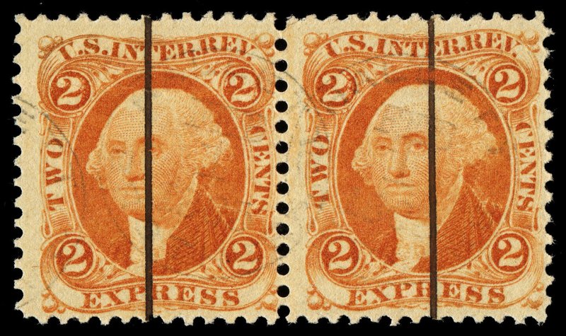 B360 U.S. Revenue Scott R10c 2c Express orange, horizontal pair, photographer