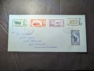 1969 British Falkland Islands Stamp Set Souvenir Cover Port Stanley Local Use