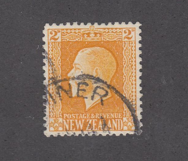 NEW ZEALAND # 147 PART TOWN CANCEL LIGHT USED KGV 2d CAT VALUE $35