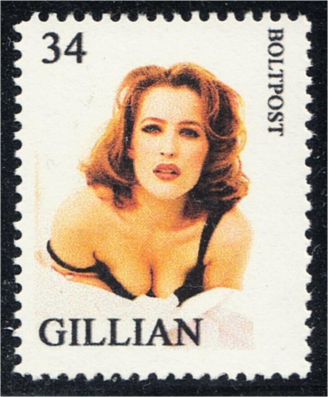 Gillian Anderson Actress Fantasy Stamp Artistamp by BoltPost Local Post