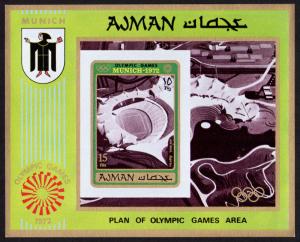 Ajman Mi Block 234B (#701) mnh s/s - 1971 - 1972 Summer Olympics Munich - imperf