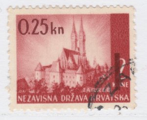 1941 Croatia Pictorial Designs 2k Used Stamp A19P11F623-