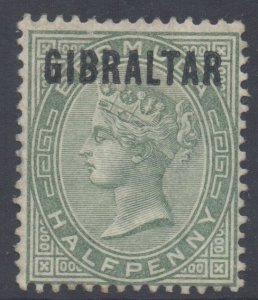 Gibraltar Scott 1 - SG1, 1886 Victoria 1/2d unused no gum