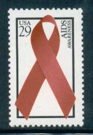 2806 29c AIDS Awareness Fine MNH