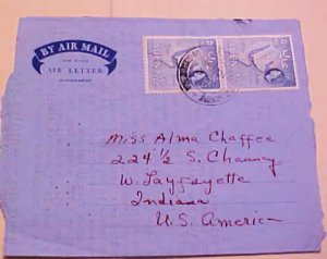 ADEN AIR LETTER 1959 PART MISSING MAALA