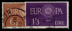 IRELAND QEII SG182-183, 1960 europa set, FINE USED. Cat £21.