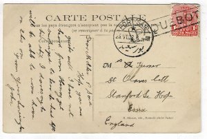 New South Wales 1903 Port Said (Egypt) Paquebot cancel on postcard to England