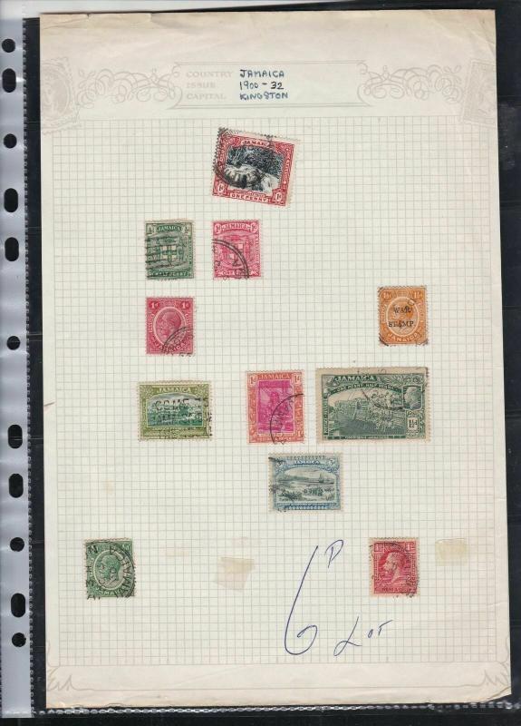 jamaica 1900-32 kingston  stamps page ref 18225