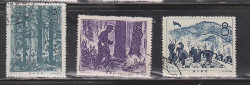 PEOPLES REPUBLIC OF CHINA Scott # 386-8 Used