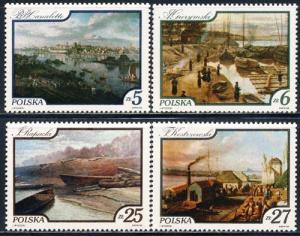 Poland 1984 Sc 2624-7 Vistula River Painting Art Stamp MNH