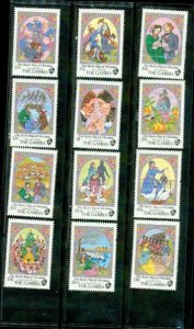 Gambia The 12 Days of Christmas , 12 stamps
