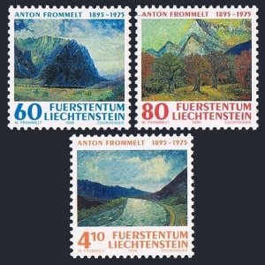 Liechtenstein 1048-1050, MNH. Mi 1108-1110. Paintings by Anton Frommelt, 1995.