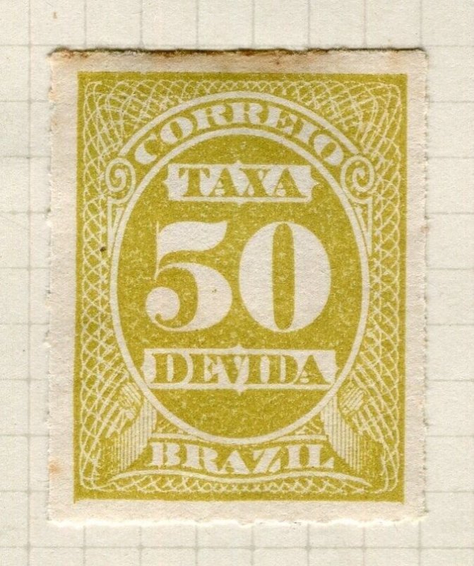 BRAZIL; Early 1900s TAXA DEVIDA issue Mint unused 50r. value