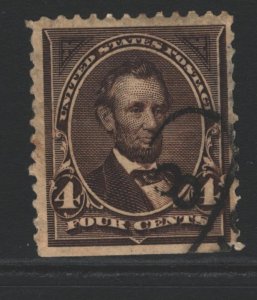 USA Sc #254 Used - thin