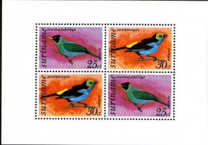 SURINAME C60a MNH S/S SCV $3.75 BIN $2.25 BIRDS