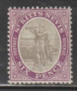 Saint Kitts Nevis SC  6  Mint  Hinged