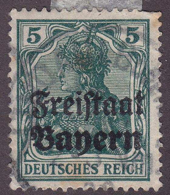 Bayern 178 Hinged 1919 Germania O/P