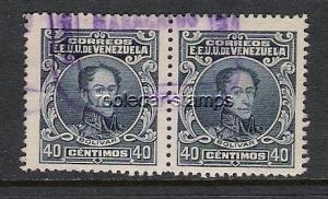 VENEZUELA 279 VFU PAIR BOLIVAR H516 A