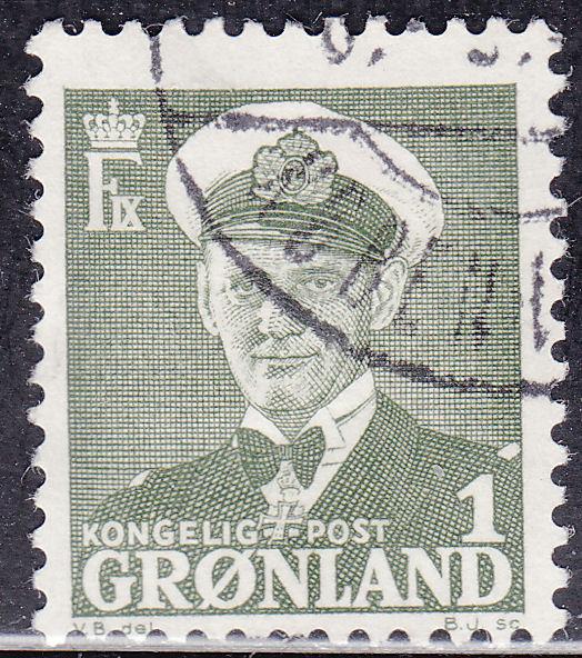 Greenland 28 USED 1950 King Frederik IX