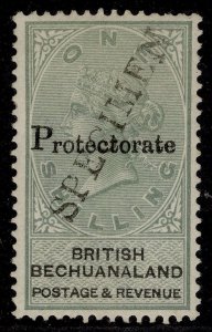 BECHUANALAND PROTECTORATE QV SG46s, 1s green & black, M MINT. Cat £130. SPECIMEN