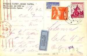 99874 - SLOVAKIA - POSTAL HISTORY - AIRMAIL POSTCARD to Germany 1942-