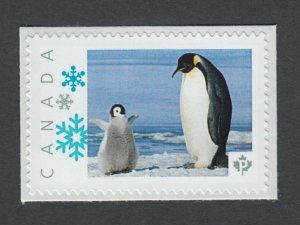 PENGUIN FAMILY = flightless SEABIRD Picture Postage Canada 2014 [p76bd5/2]