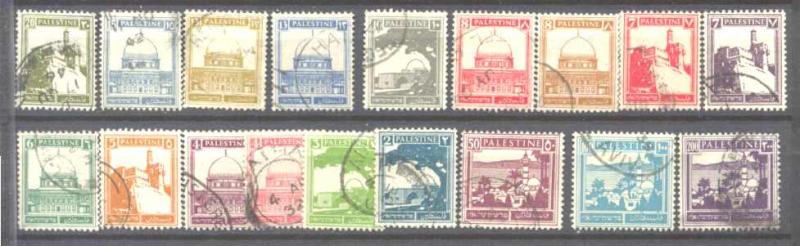 Palestine 63-81, 18 used values SCV18.95