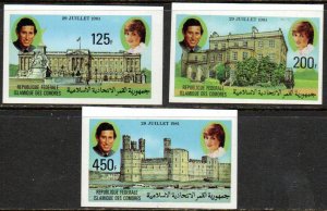 Comoro Islands Sc #522-524 MNH Imperforate