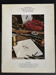 1980 USPS Commemorative Mint Year Set in Folder Complete 28 MNH Stamps