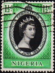 Nigeria. 1953 1 1/2d S.G.68 Fine Used