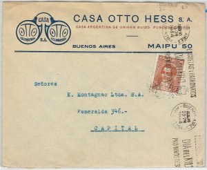 61526 - ARGENTINA - POSTAL HISTORY -  POSTMARK on COVER:  Children WEIGHTS  1944