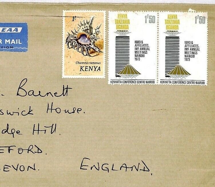 BRITISH KUT Kenya MIXED FRANKING *EAA* Air Mail Vignette Cover {samwells}CS297